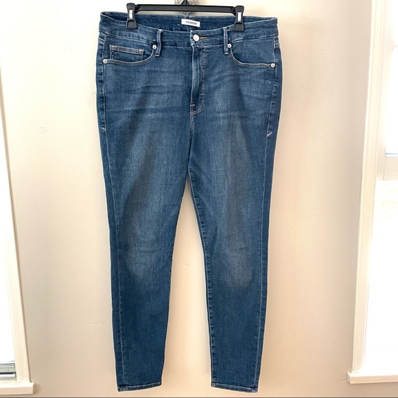 Good American Good Legs Jeans Blue 004 Size 18 High Rise Skinny Kardashian - Picture 6 of 15
